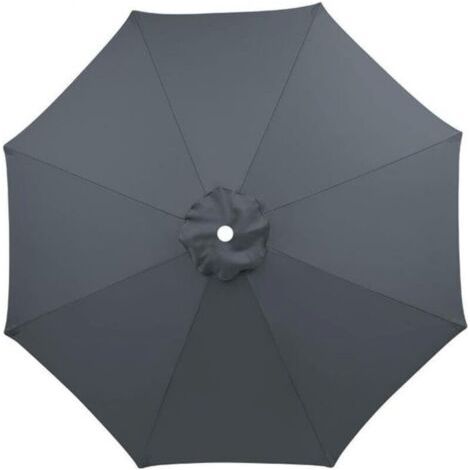 Ersatzdach Für 3 M Großen, 6/8-streben-seitenarm-sonnenschirm, Garten, Strand, Uv-schutz, Grau, 8 Streben