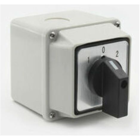 Lw26-20a 220v Universal-drehschalter - 8 Anschlüsse, 3 Positionen 1-0-2, Wendeschalter Mit Hauptschalter
