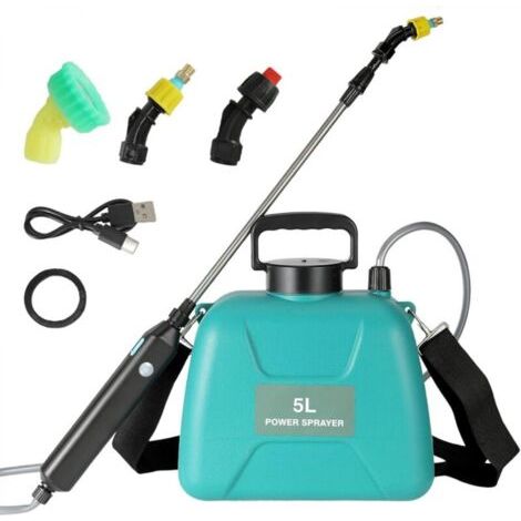 5-liter-elektrosprühgerät, Nachfüllbare Teleskoppistole Mit 2 Düsen Und Weitöffnungskappe (5 L)
