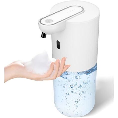Automatischer Seifenspender, 400 Ml Wand-spülmittelspender Mit Infrarotsensor, Usb-aufladbar, 4 Einstellbare Stufen (weiß, Schaumseife)