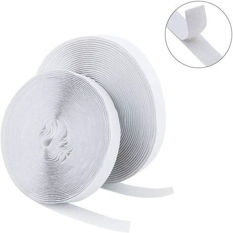 25 M Extra Starkes, Doppelseitiges Klettband Mit Selbstklebendem Verschluss. 20 Mm Breites, Selbstklebendes Pad.