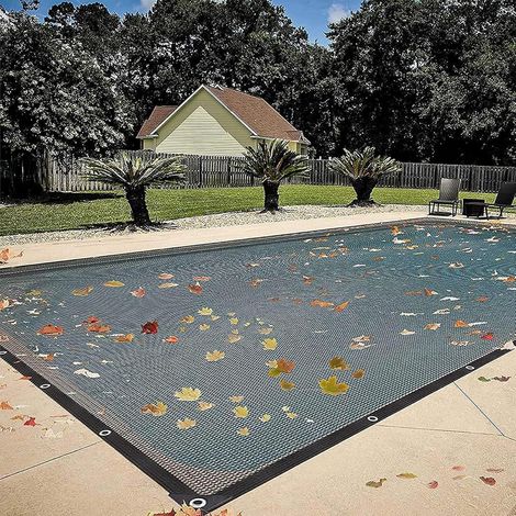4x8m/5x10m Pool-sicherheitsnetz, Abdeckung Für Einbau- Und Aufstellpools, Feinmaschengewebe, Für Aufstell- Und Einbaupools (schwarz, 4x8m)