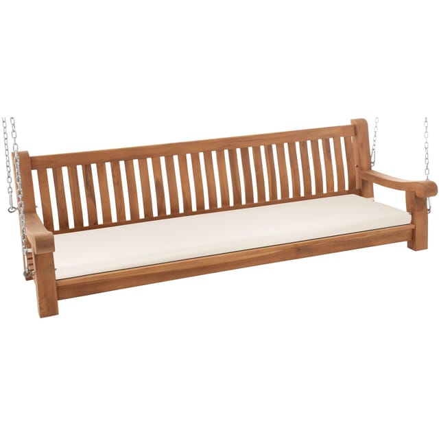 Clp - Schaukelbank Wetterfest Joyce Mit Sitzkissen Creme 186x48x8 Cm