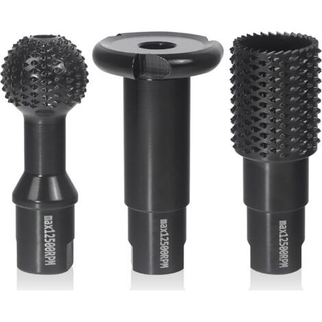 Holzbearbeitungswerkzeuge – Schleifscheiben Für Holzschnitzereien, 3-teiliges Rotationsfräser-set, 115/125-mm-schleifröhren Und -meißel – Schneidwerkzeuge, Holzbearbeitungswerkzeuge