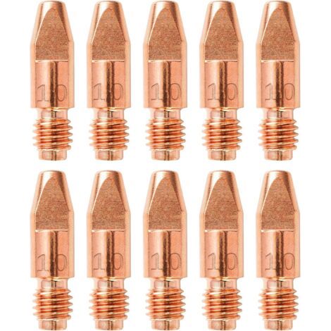 Bunthaus 10pcs Mig Mb 36kd Accessoires De Soudage 1,0mm Pièces D'Usure Pointe De Contact Buses De Soudage 0.040" Torche De Soudage Embout De Contact M8x30mm Accessoires Pour Poste À Souder Consommabl