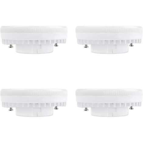 Bunthaus Ampoule Gx53 Led 9w, Blanc Froid 6000k, 120°, Équivalent Lampe Cfl Gx53 15w-18w, 900lm, Non-dimmable, Spot Led Encastrable Pour Meuble Cuisine/plafond/armoire, Lot De 4