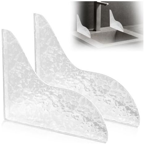 Bunthaus Lot De 2 Pare Éclaboussures De Douche, Pare Éclaboussures De Baignoire Auto Adhésifs, Bloqueur De Gouttes D'Eau De Douche, Pare Éclaboussures D'Eau De Baignoire Transparent Pour Baignoire