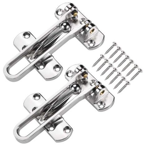Bunthaus Acks Barre D'Oscillation Restricteur De Porte Inoxydable, Restricteur De Chaîne De Porte De Sécurité, Serrure À Chaîne De Porte Avec Boulon, Garde De Porte, Pour Maison, Appartement, Hôtel