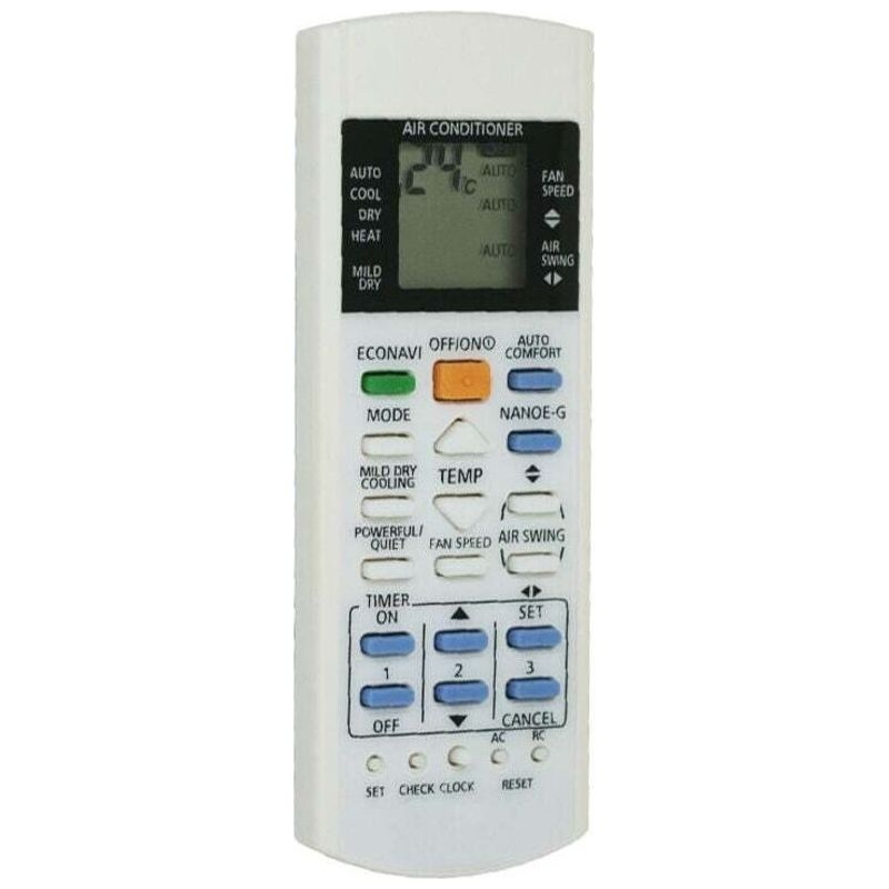 Weiße Abs-ersatzfernbedienung Für Panasonic-klimaanlagen, Kompatibel Mit Den Modellen A75c3300, 3208, 3706, 3708, 3883 Und 3935.