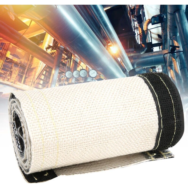 Kabelrohrisolierung, Weiß/grauer, Hitzebeständiger Mantel Mit Aluminisierter Außenschicht, 600 X 106 Mm