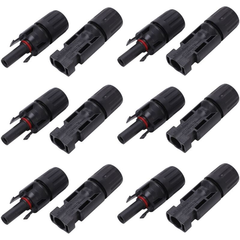Set Mit 12 Ip67-solarsteckverbindern – Verzinntes Kupfer – Wasser- Und Staubdicht – Für Raue Umgebungen