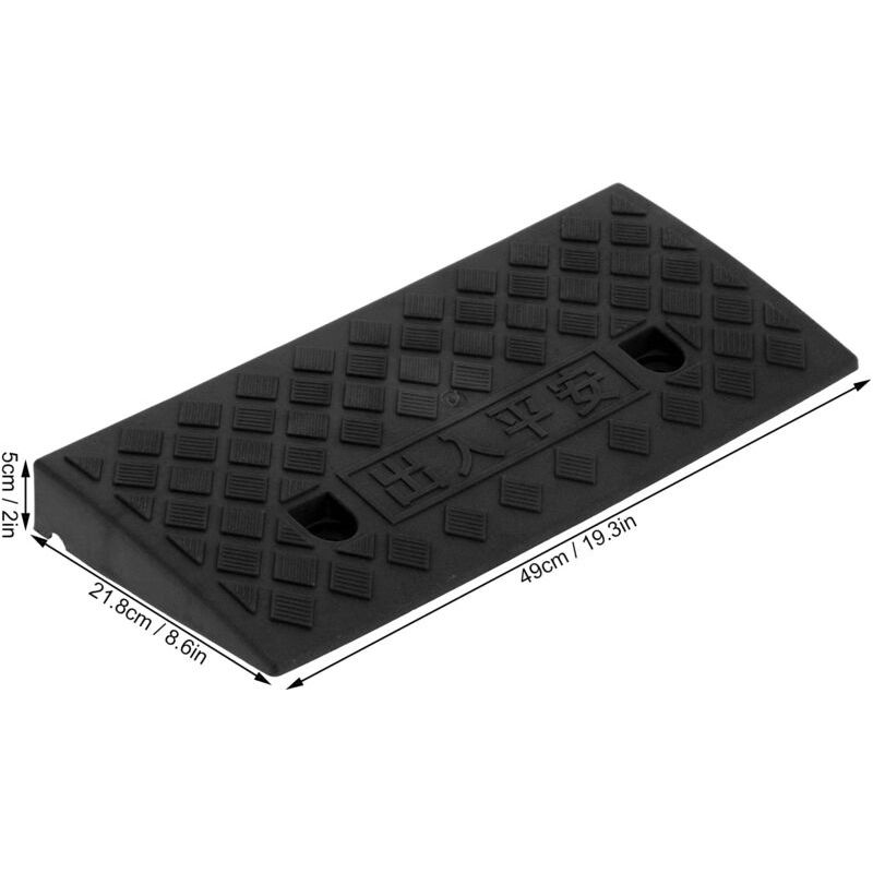Bordsteinrampe 49x21,8x5 Cm – Rutschfester Pp-kunststoff – Maximale Tragfähigkeit Für Schwere Fahrzeuge – Leichter Zugang Für Garagen Und Laderampen