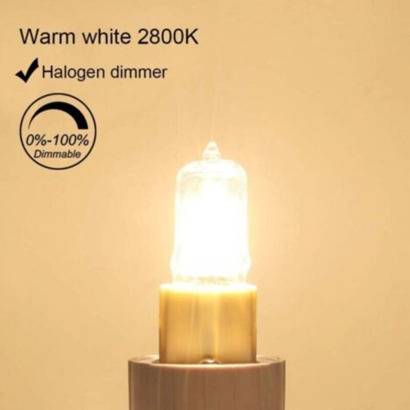G9-halogenlampe, 60 W, Warmweiß (2800 K), 680 Lm, 230 V, Dimmbar, 10er-packung