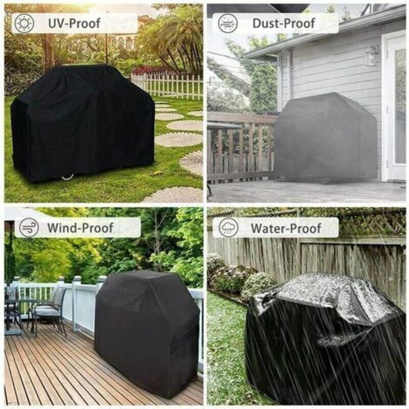 Rechteckige Grillabdeckung 170 X 61 X 117 Cm – Wasserdichtes 210d Oxford-gewebe – Uv- Und Reißfest – Winddichte Schnalle – L-170