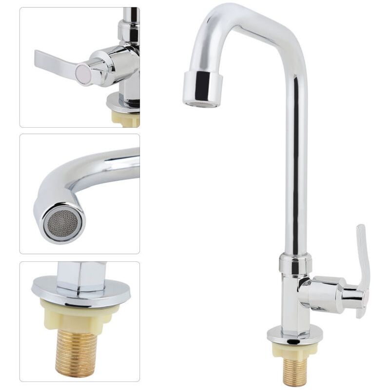 Küchenarmatur Aus Gebürstetem Aluminium, G1/2" Für Kaltwasser