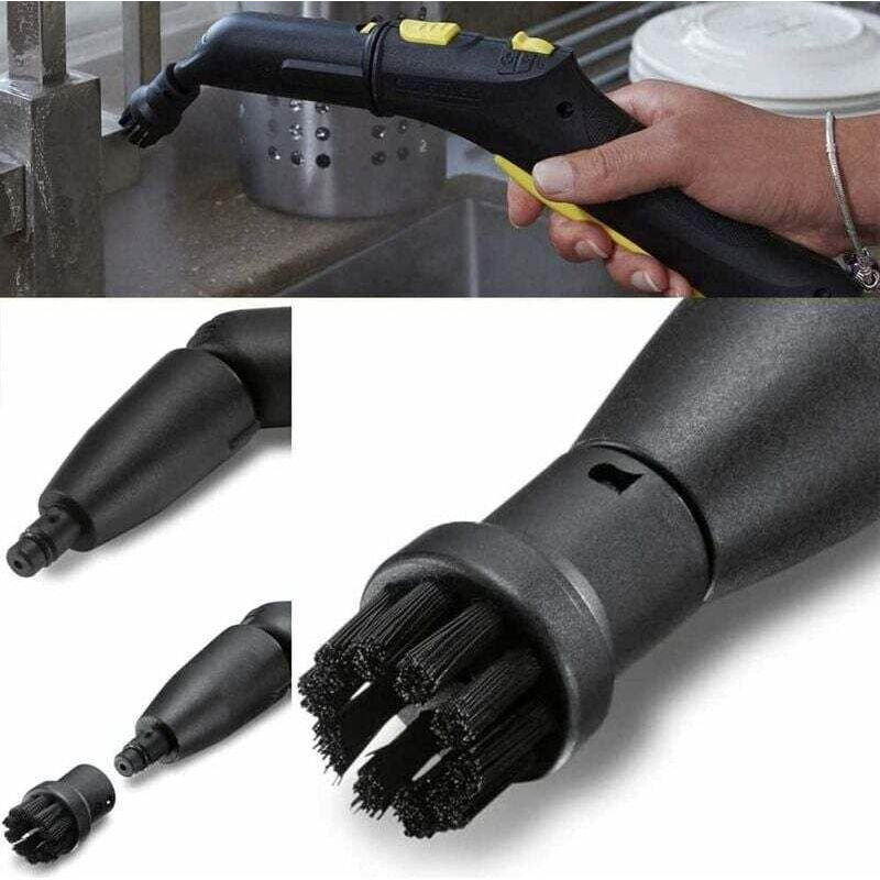 Set Mit 4 Runden Dampfreinigerbürsten – Hochwertiges Nylon – Für Kärcher Dampfreiniger Sc1, Sc2, Sc3, Sc4, Sc5 Und Sc7 – Entfernt Hartnäckigen Schmutz – Ctk10