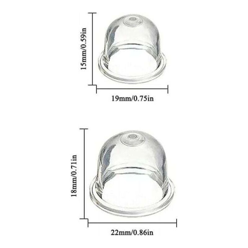 12 Stück Vergaser-primerpumpen, 19 Mm & 22 Mm, Vergaserzubehör Für Freischneider, Kettensägen, Laubbläser, Rasenmäher