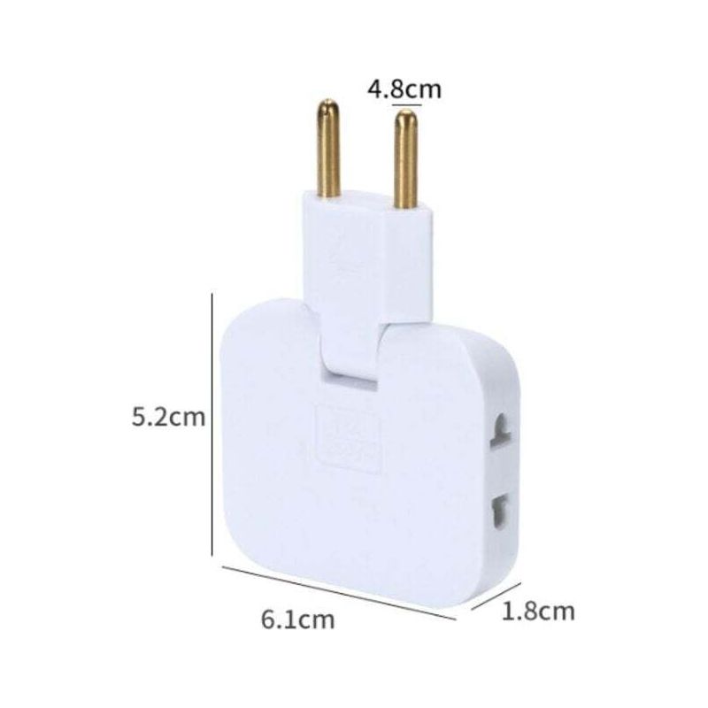 Flache Steckdosenleiste Zur Schrankmontage Mit 3 Steckdosen, Flachstecker Mit 180° Drehbarem Anschluss, 16a/250v Steckdosenleiste