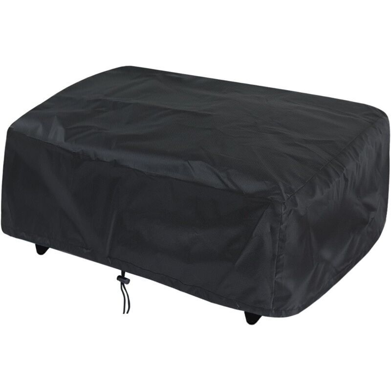 Schutzhülle Für Gasgrillplatte 65x50x25 Cm, Schwarz, 210d, Uv-beständig, Wasserabweisend, Feuchtigkeitsbeständig