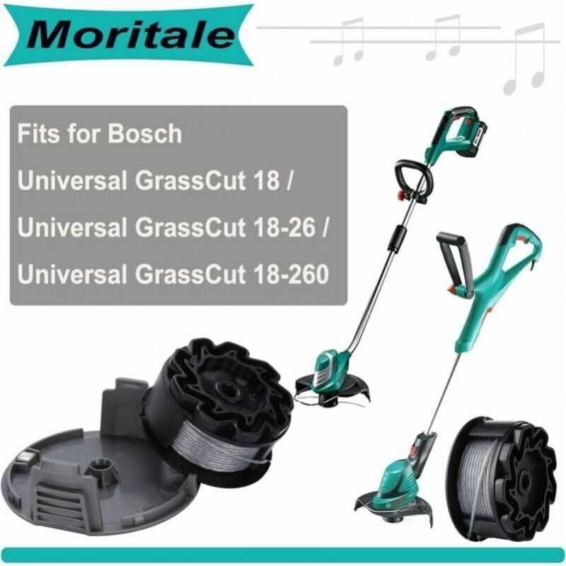 2-teilige Fadenspule Für Bosch Universalgrasscut 18, 18-26, 18-260 F016800570 Mit Abdeckung