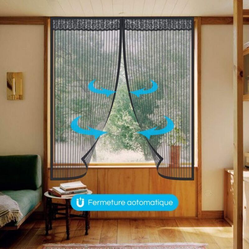 Magnetisches Fliegengitter, 120 X 100 Cm. Selbstklebendes Magnetgewebe. Einfache Montage Für Die Meisten Fenster.