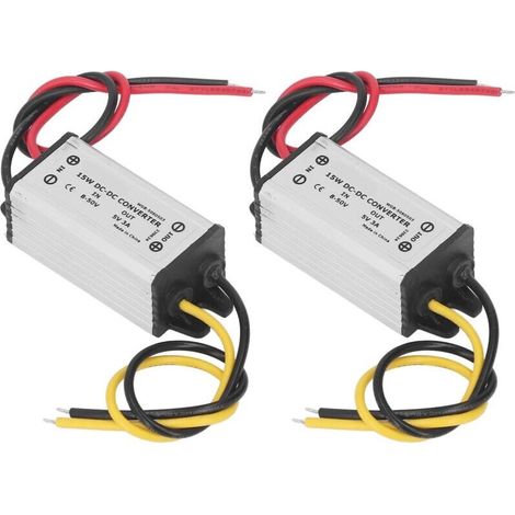 8–50 V Gleichstrom Auf 5 V, 3 A, 15 W Abwärtsspannungswandler (2er-pack), Spannungsregler Für Auto, Boot, Yacht, Eisenbahn, Luftfahrt