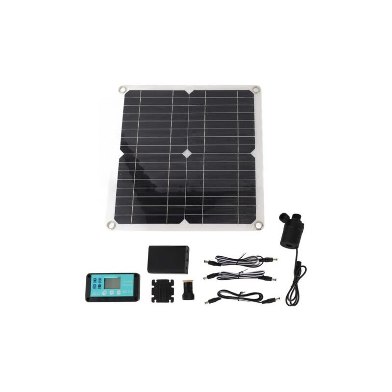 50-w-solarwasserpumpe – 22-w-solarpanel – 800 L/h Fördermenge – 5 M Förderhöhe – Mppt-regler Qc3.0 – 12 V Dc