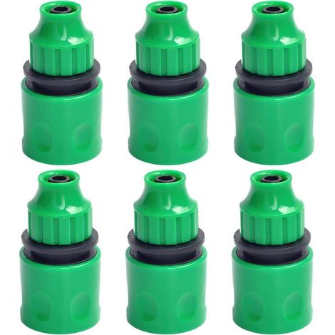 Set Mit 6 Kunststoff-bewässerungsrohrverbindern – Gartenschlauchadapter – 8/12-mm-mikroschlauchzubehör – Gartenbewässerungssystem (grün)