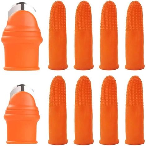 Set Aus 2 Silikon-gartenmessern Mit Daumen- Und Fingerspreizer Sowie Fingerschutz, Geschenkidee Für Gartenliebhaber.