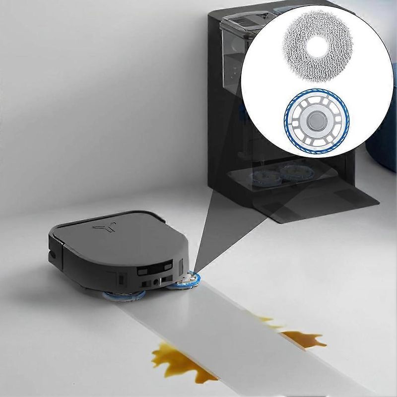 2er-pack Ersatz-reinigungspads Mit Halterung Für Ecovacs Deebot X5 Pro Omni/x5 Omni Saugroboter – Ersatzteile