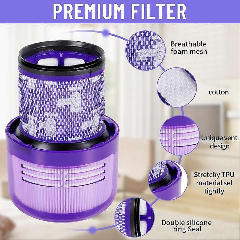 Waschbare Und Wiederverwendbare Filter Für Staubsauger, Modelle V11 Und V15, Artikelnummern Dy-970013-02 Und 970013-03.