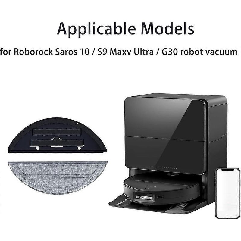 Wischmopphalter Mit Reinigungstuch Für Roborock Saros 10 / S9 Maxv Ultra / G30 Saugroboter