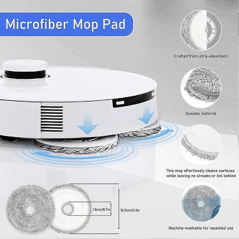 Zubehör Für Den Ecovacs Deebot Mini Staubsauger: Hauptbürste, Reinigungstücher, Filter, Staubbeutel, Seitenbürsten.