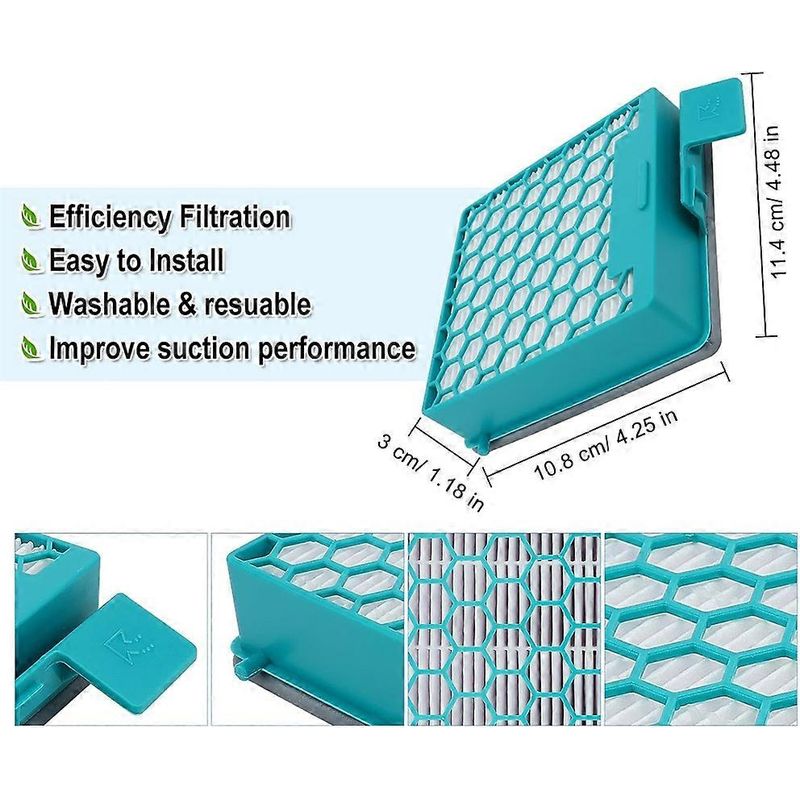 2er-pack Cx1 Hygiene Airclean Filter Für Miele Boost Cx1 Staubsauger, Ersatzfilter Für Sf-ha 60 Und Sf-hy