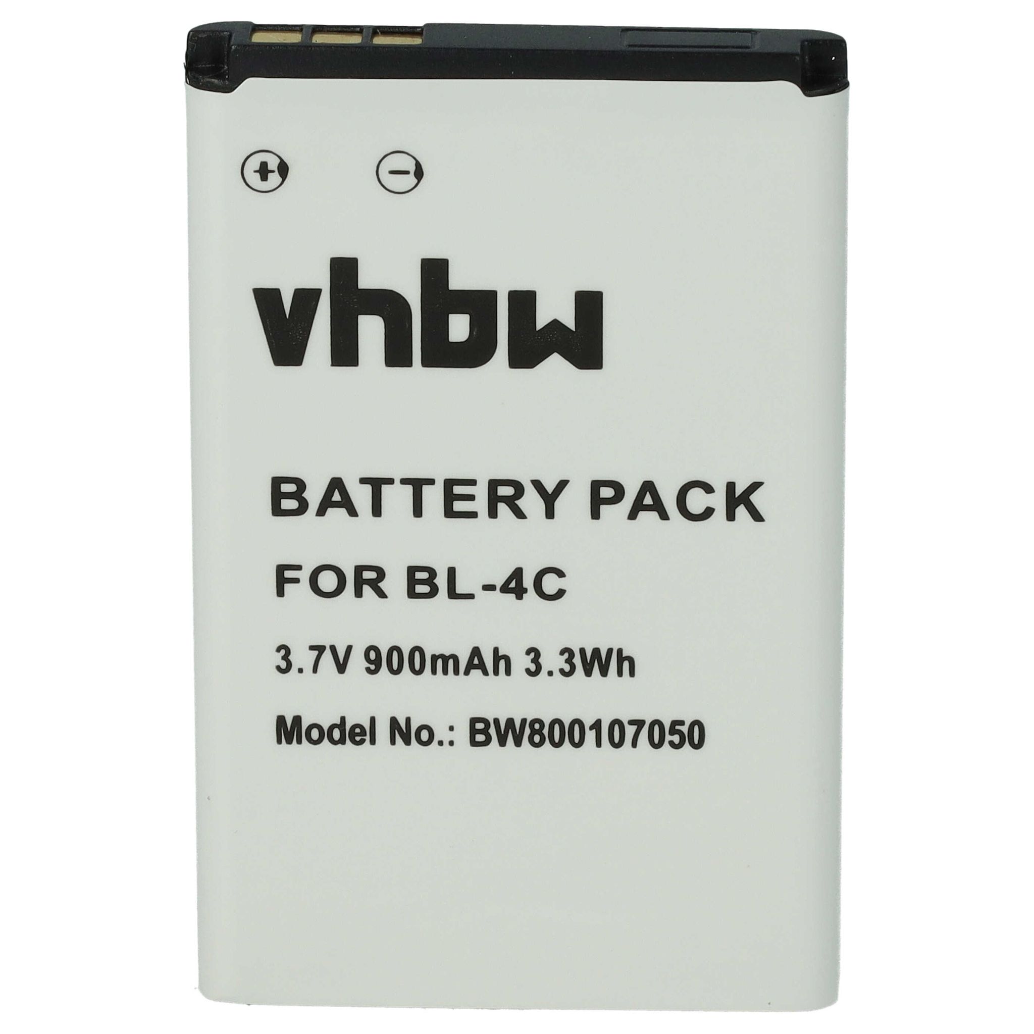 Vhbw Akku Kompatibel Mit Aligator A340, V600, A310 Handy Smartphone Telefon (900 Mah, 3,7 V, Li-ion)