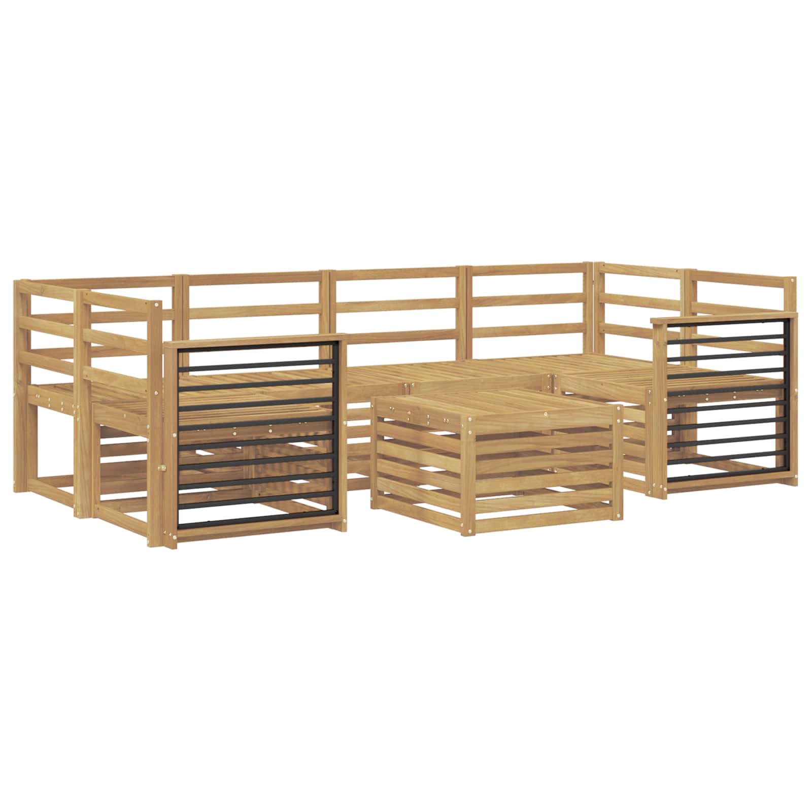 Outdoor-sofagarnitur 7 Stk. White 59 X 59 X 37 Cm Vidaxl