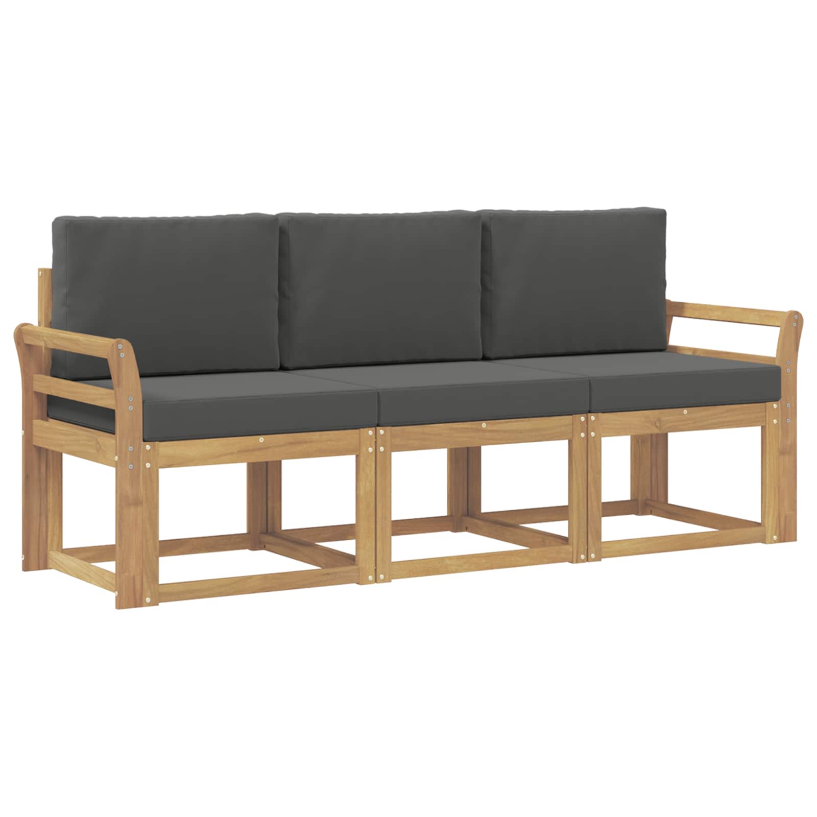 Outdoor-sofagarnitur 3 Stk. White And Anthracite Vidaxl