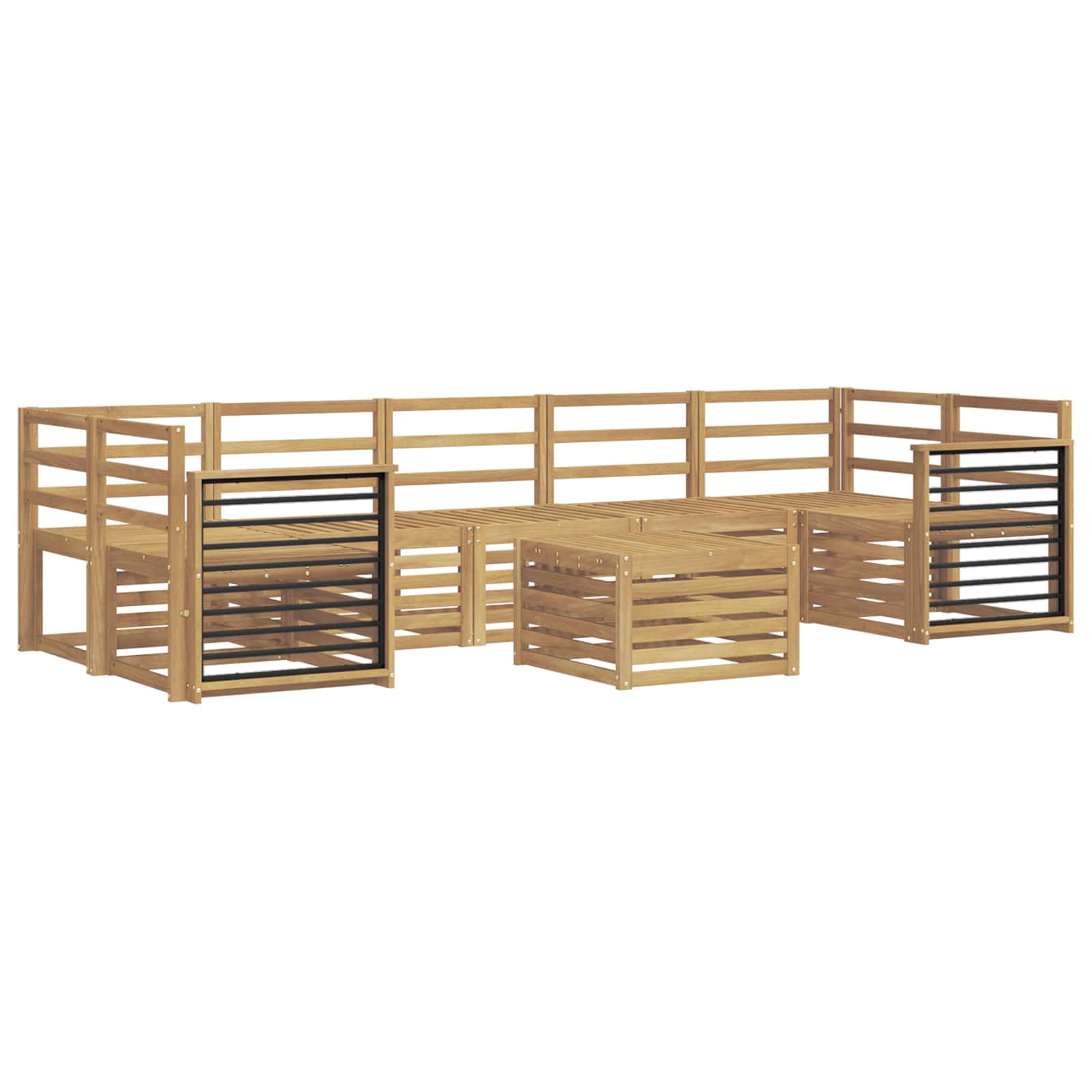 Outdoor-sofagarnitur 8 Stk. Weiß 59 X 59 X 37 Cm Vidaxl