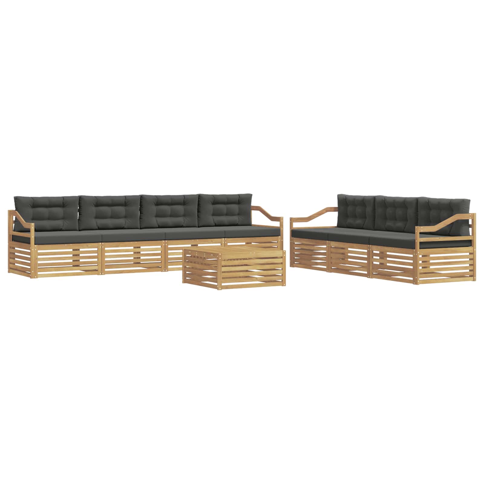Outdoor-sofagarnitur 8 Stk. Weiß Und Anthrazit 79 X 79 X 37 Cm Vidaxl