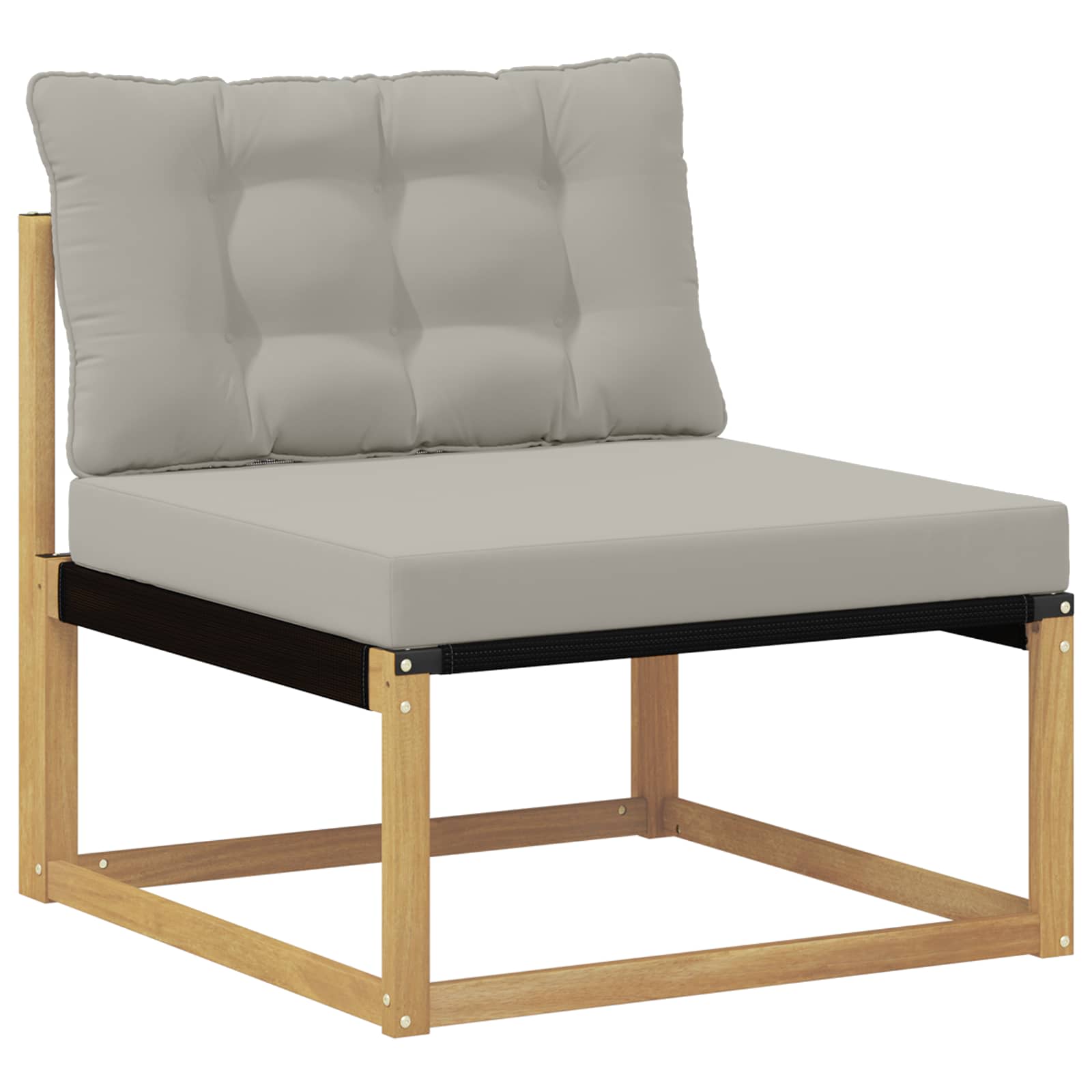 Outdoor Mittelsofa Stahl Whitewash Und Hellgrau 79 X 83 X 73 Cm Vidaxl
