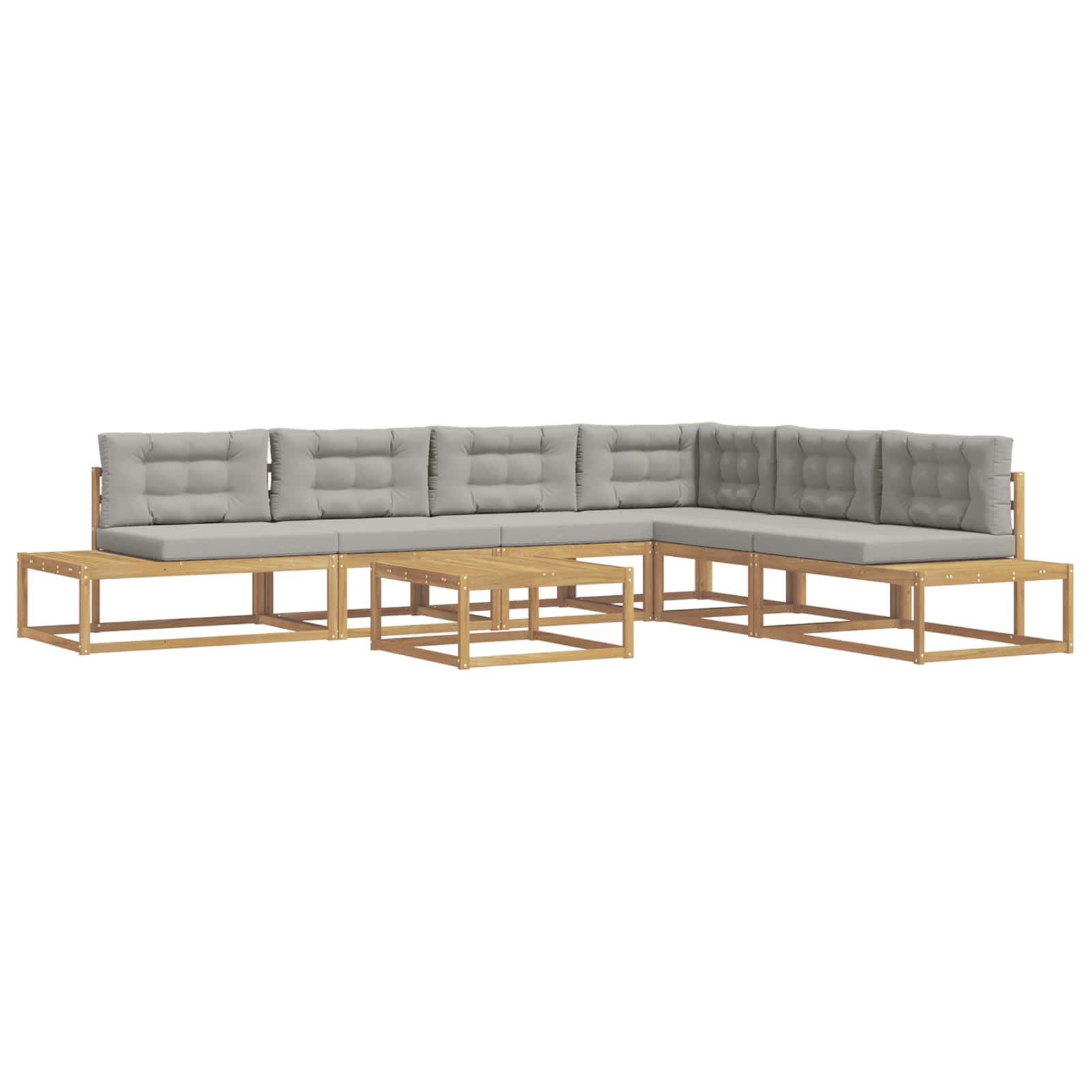Outdoor-sofagarnitur 7 Stk. 5-sitzer Polyester Weiß Vidaxl