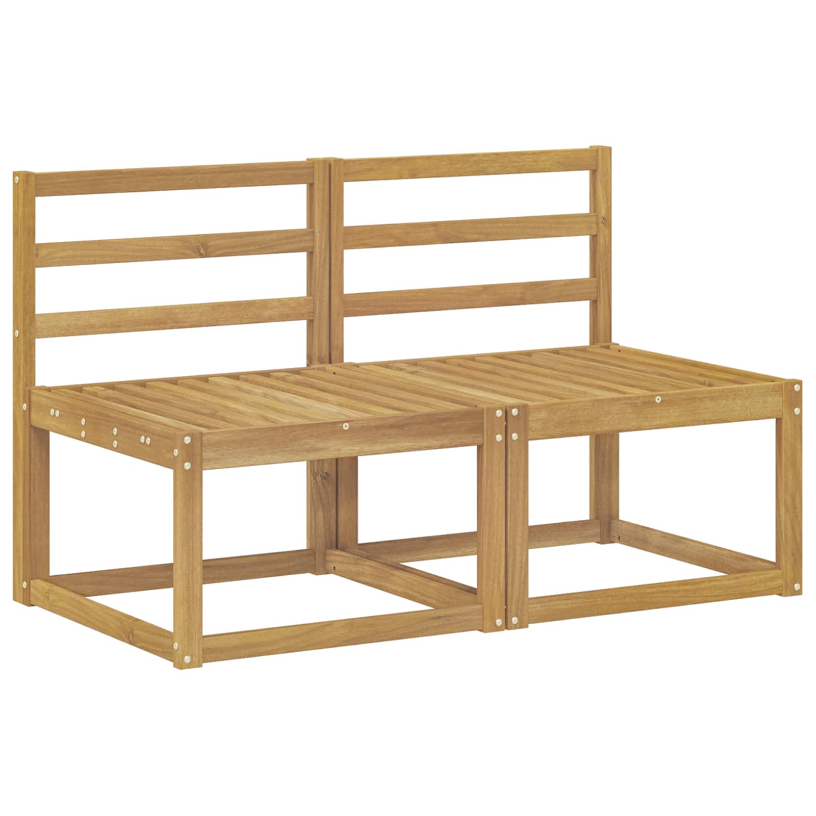 Outdoor Mittelsofa 2 Stk. 2-sitzer Massivholz Akazie Vidaxl