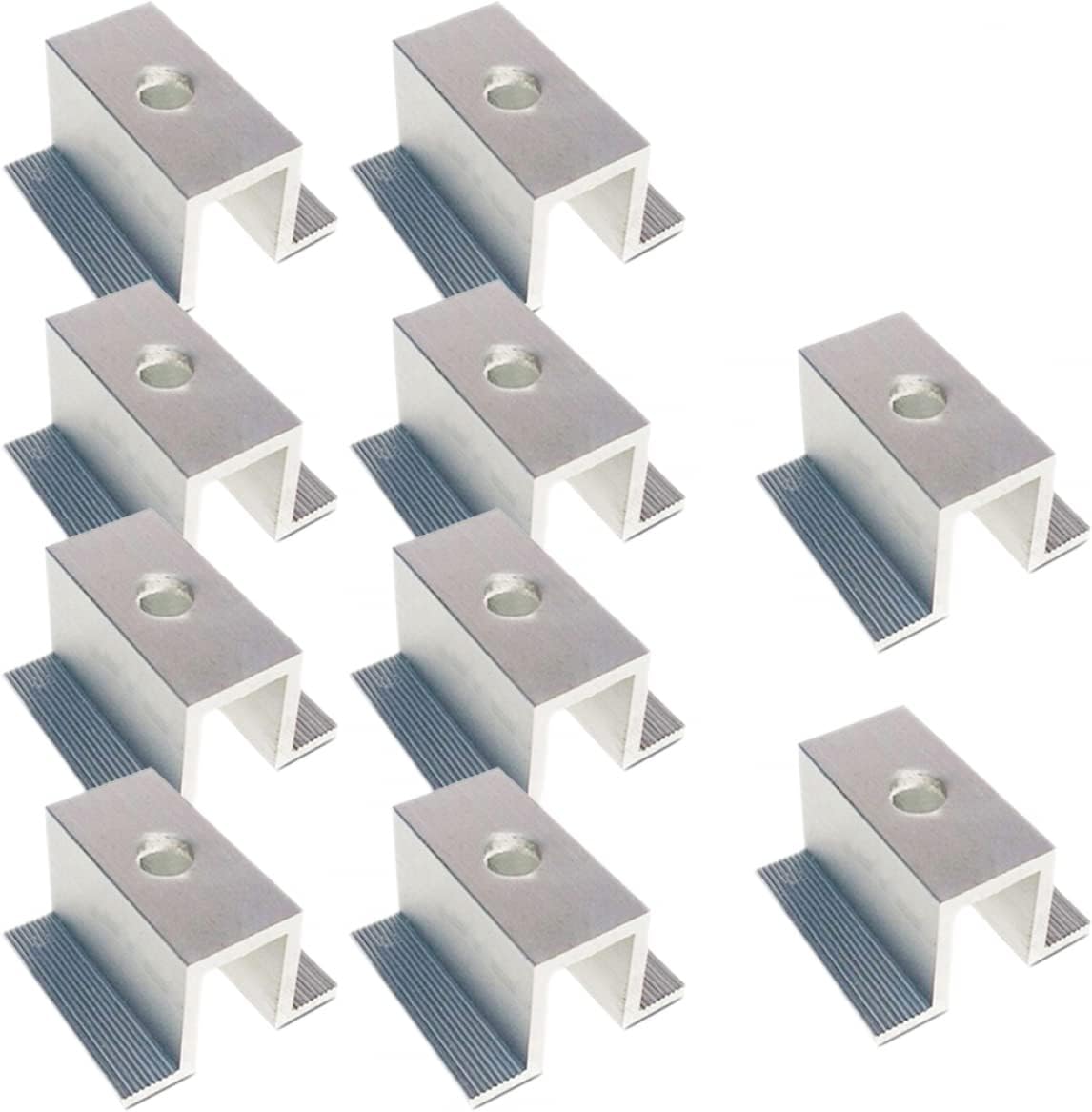 Packung Mit 20 Pv-modul-montageclips, Montagehalterungen Aus Aluminiumlegierung, Photovoltaik-montagezubehör, Für Modulhöhen Von 58–20 Mm