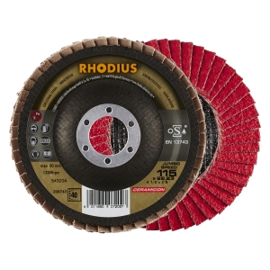10x Rhodius Jumbo Speed Fächerschleifscheibe Korn:40 Ø115mm