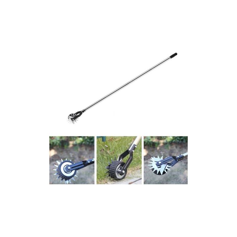 Coocheer – 135 Cm Verstellbarer Rasentrimmer – Edelstahlgriff – Gezahnte Klingen Für Einen Sauberen Schnitt – Ergonomisches Design