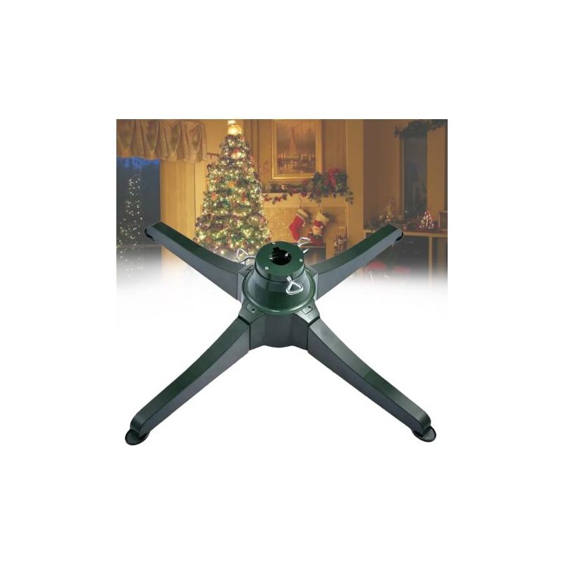 360° Verstellbarer Weihnachtsbaumständer, 80 Cm – Zwei-wege-schwenkständer, Bis Zu 24 Cm – Elektrischer Schwenkständer Für Künstliche Weihnachtsbäume Bis 36 Kg