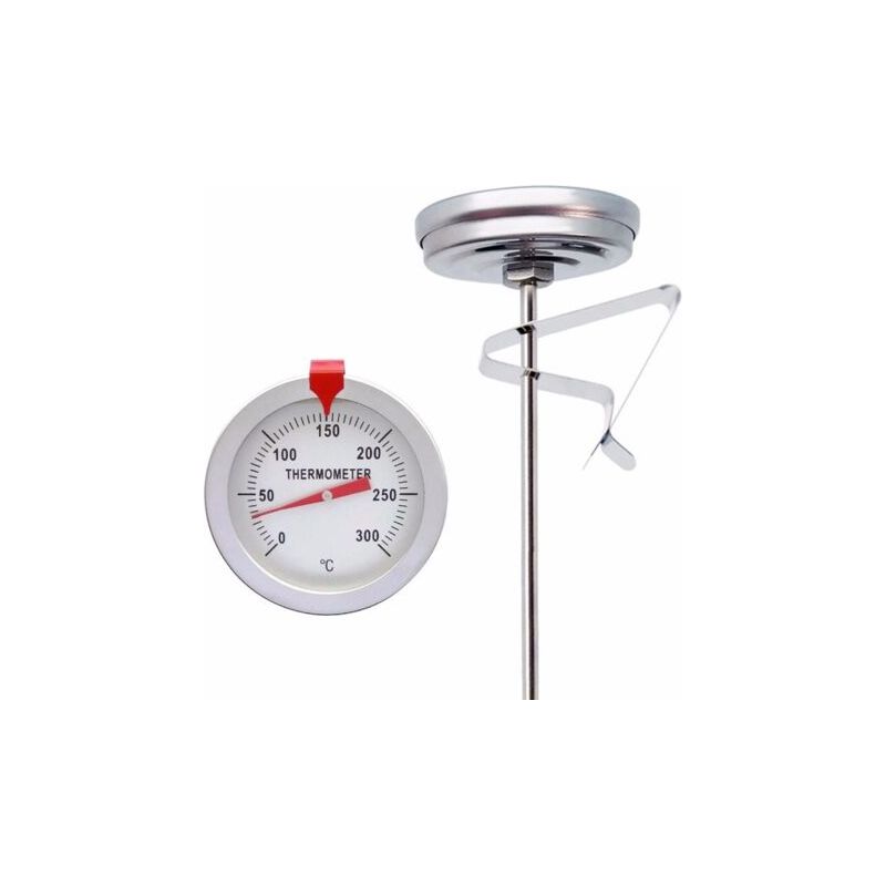 Professionelles Ofenthermometer Aus Edelstahl Mit Langer Sonde (30 Cm), Ersatz Für Pizzaöfen, Holzbacköfen, Steinöfen Und Grills.