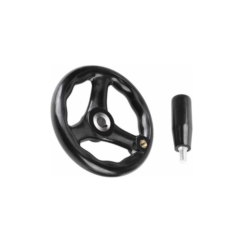 Handrad, Kurbel, Fräsmaschinen-handrad, 3-speichen-handrad, 12 X 100 Mm Handrad Mit Drehbarem Griff, Für Fräsmaschinen, Drehmaschinen, Schleifmaschinen