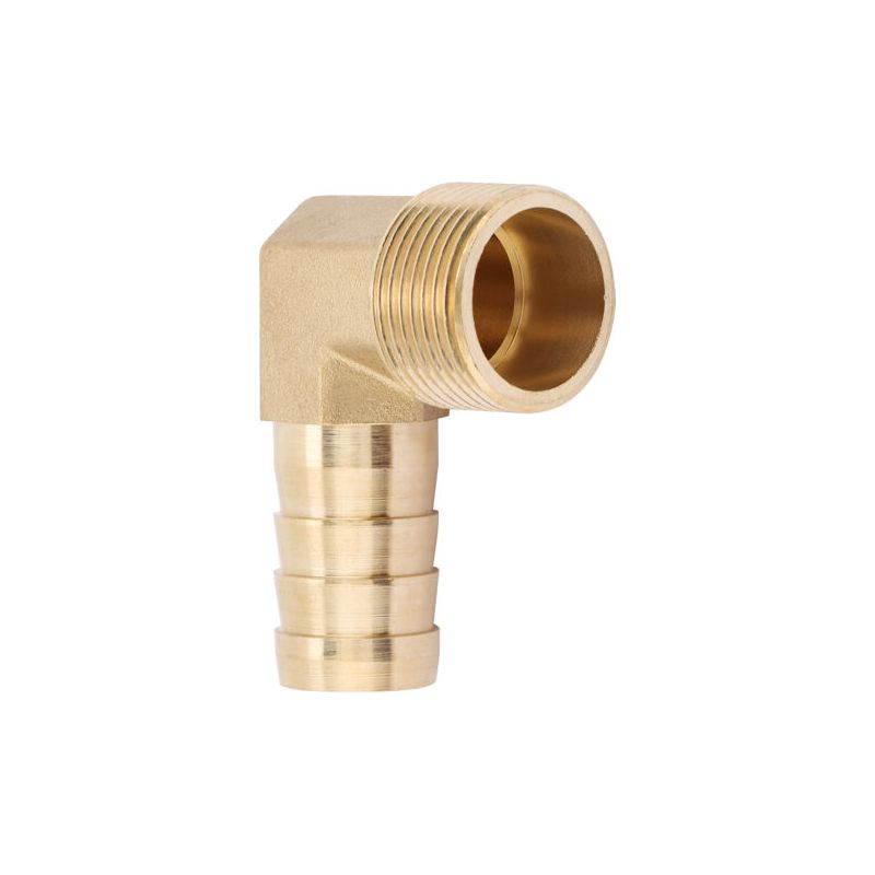 Winkelverschraubung Aus Messing Mit Schlauchanschluss Und 3/4" (19 Mm) Außengewinde.