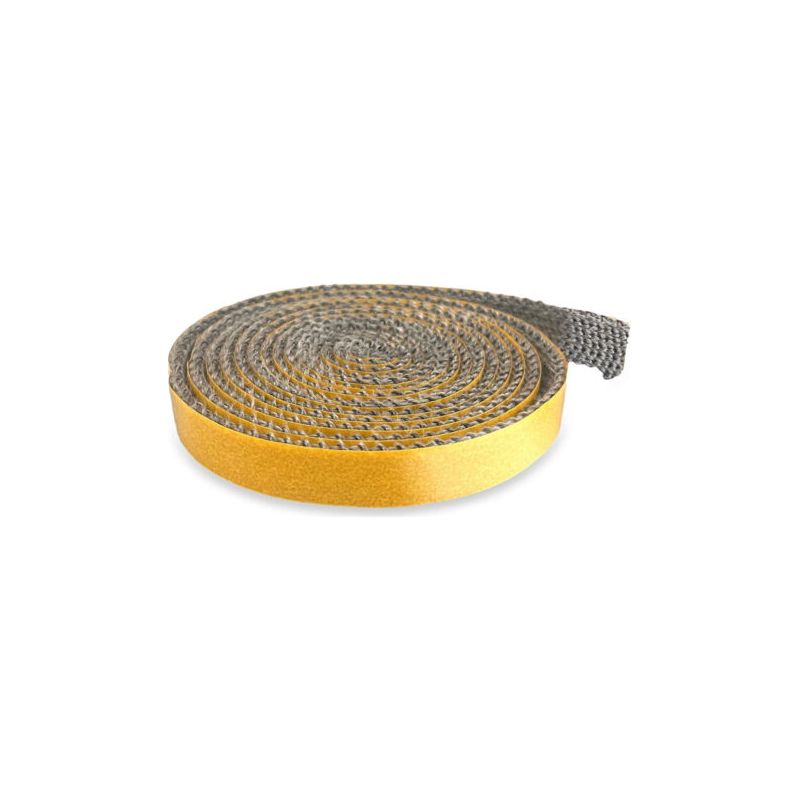 Kamineinsatzdichtung, Selbstklebende, Geflochtene Ofendichtung, Hitzebeständige Dichtung (3 Mm X 15 Mm X 3 M)